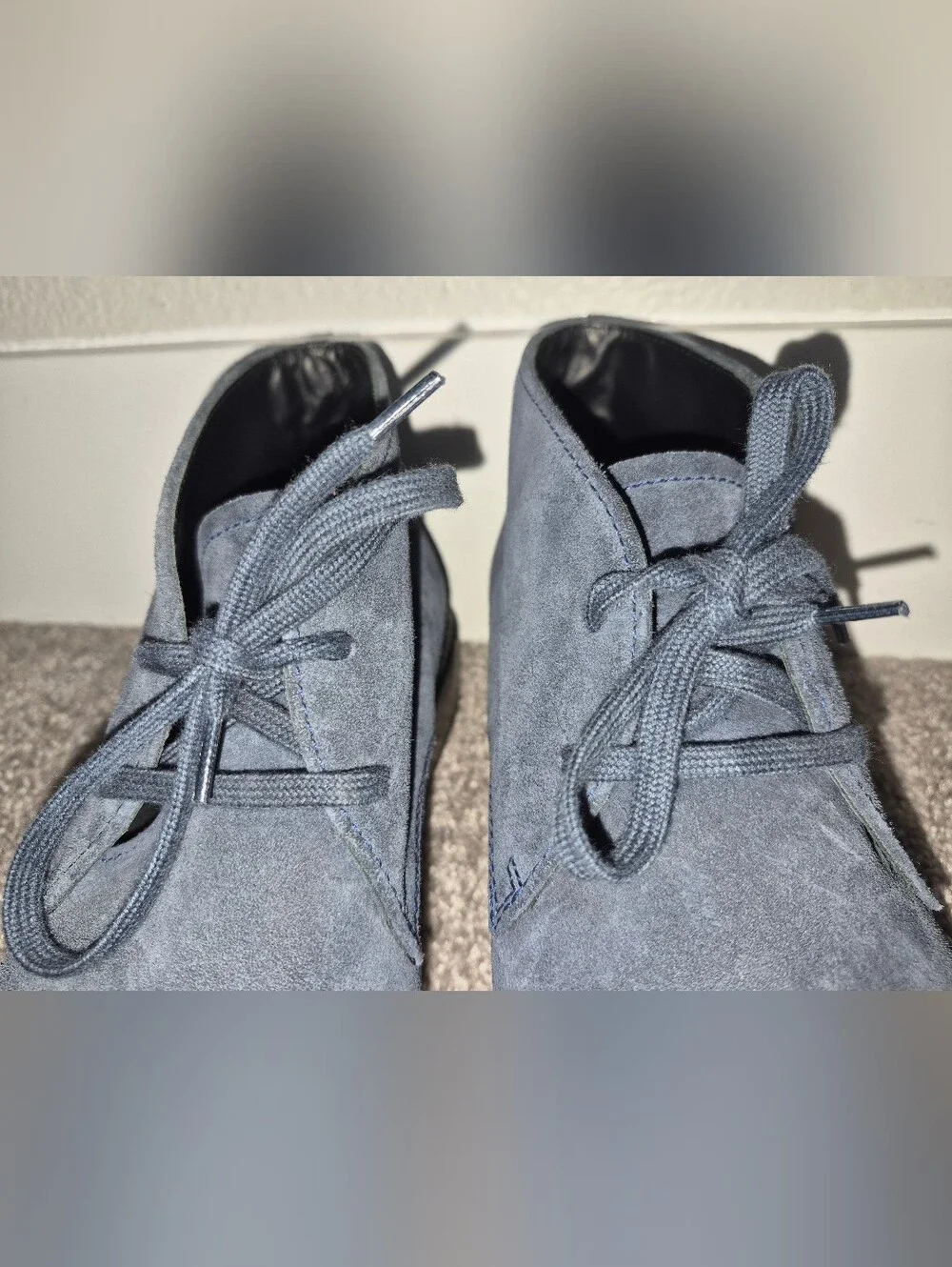 Tod's Suede Desert Boots - Classic Lace-Up Navy Size 10